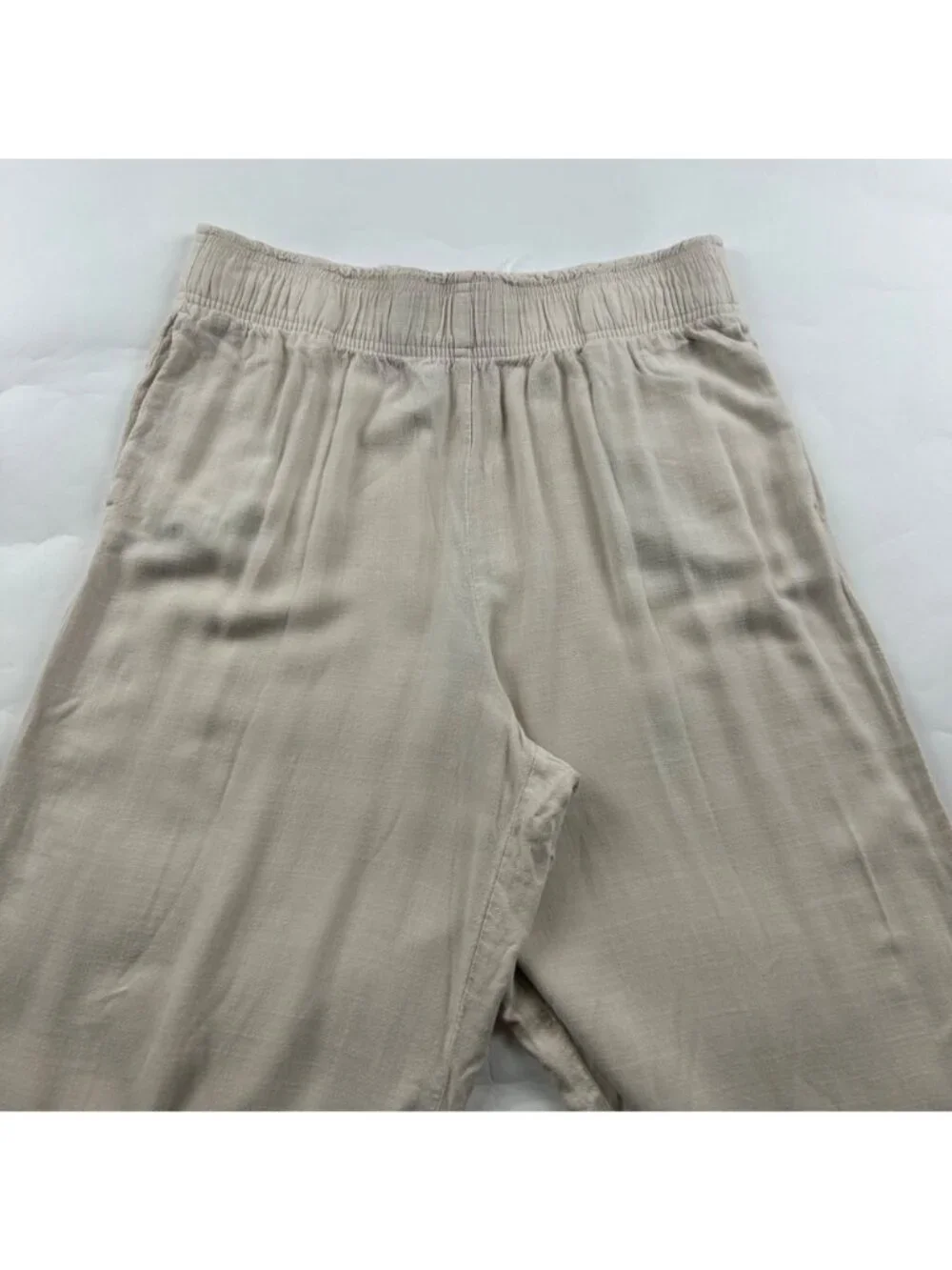 H&M Flax Linen Blend Ultra Soft Wide Leg Capri Pant M